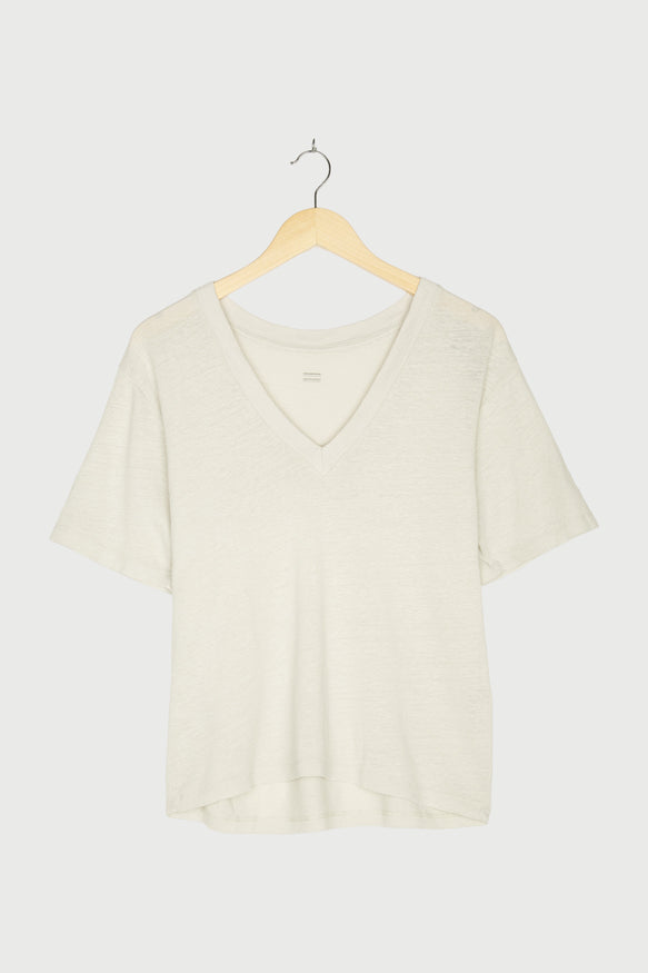 V-NECK TEE LINEN