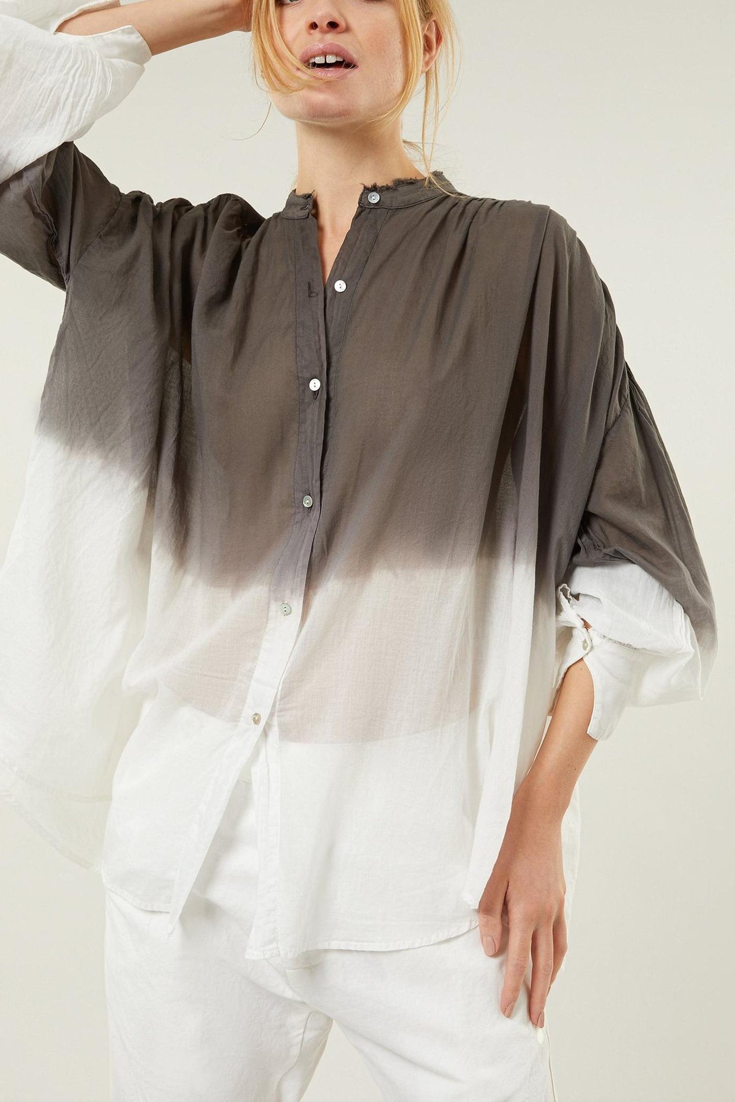 FLOWY BLOUSE DIP DYE