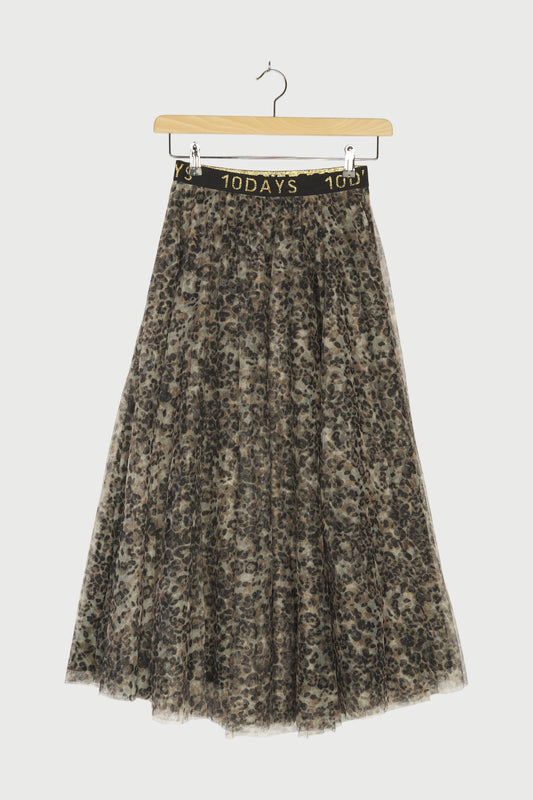 TULLE SKIRT LEOPARD