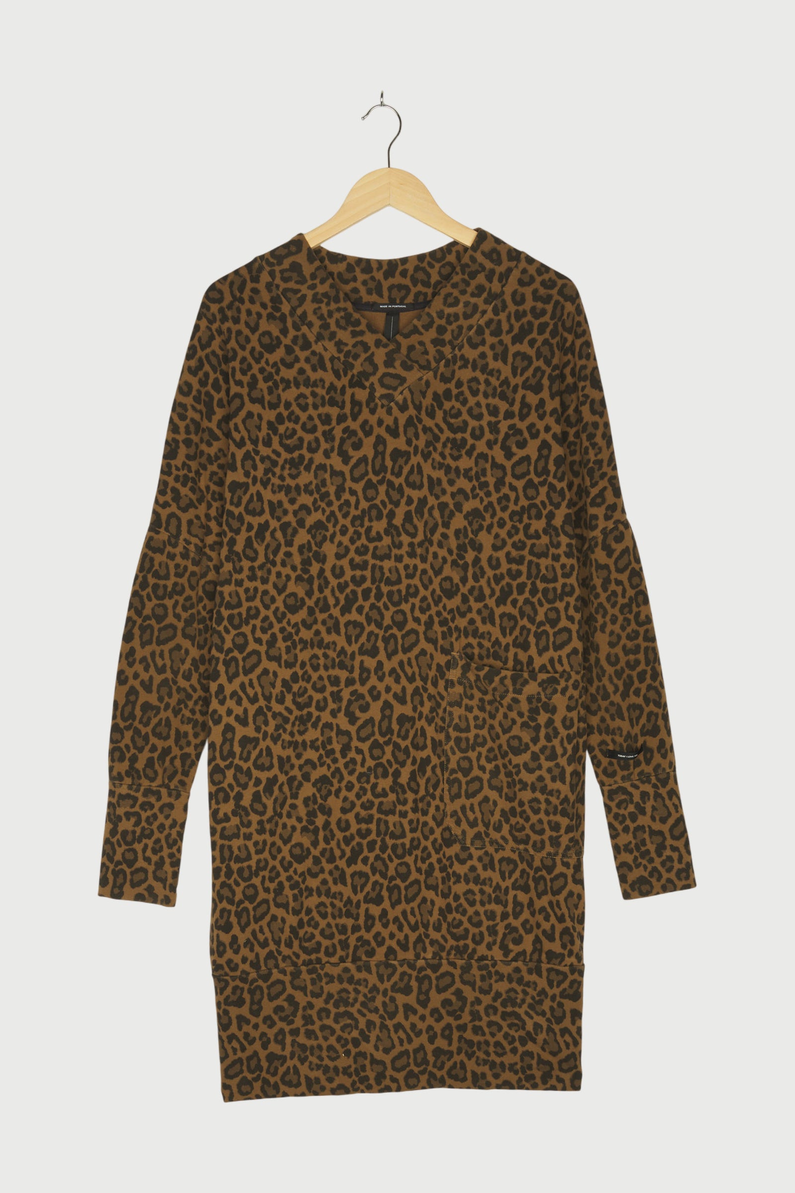 V-NECK DRESS LEOPARD