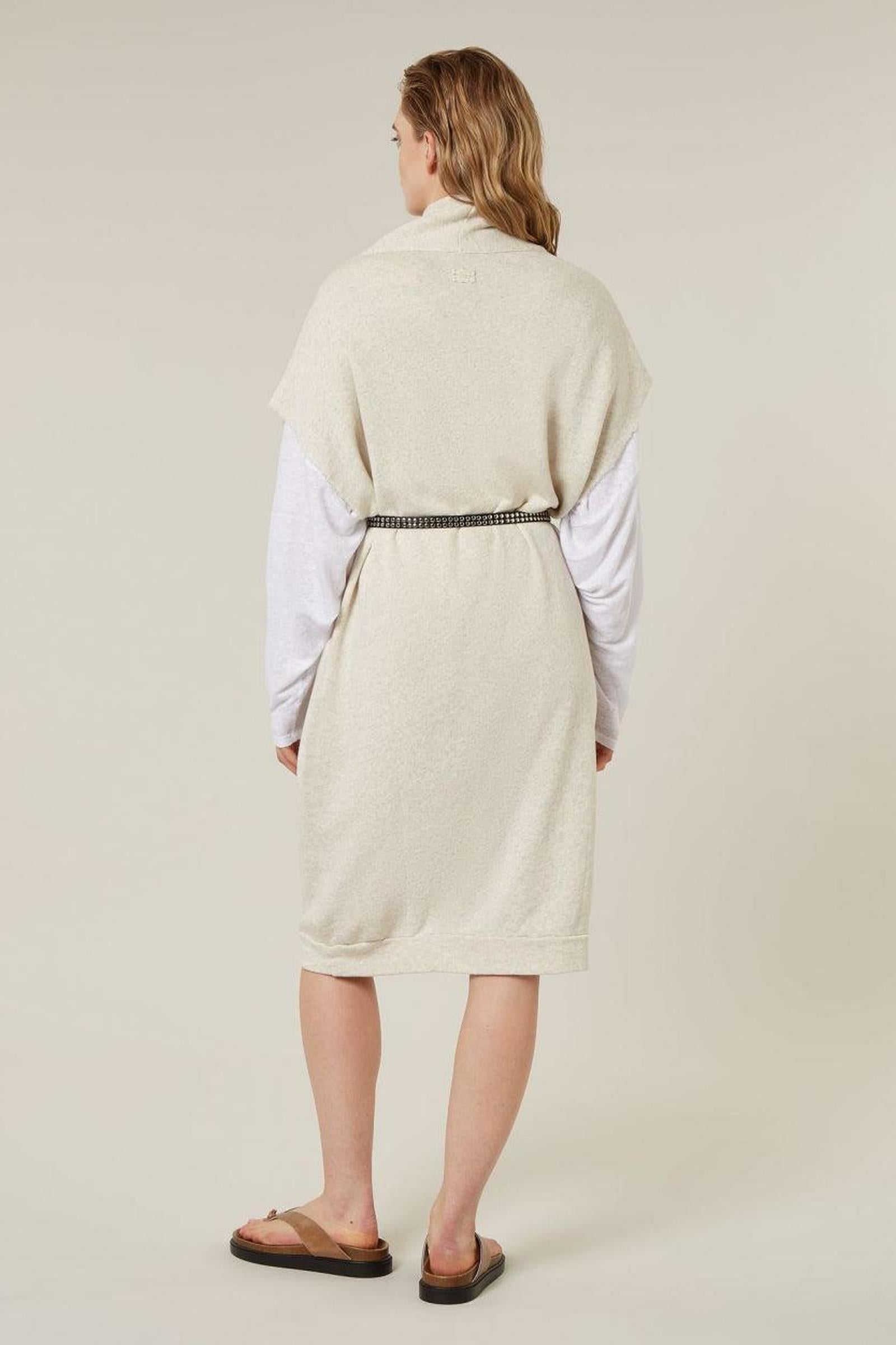 SHAWL COLLAR SWEAT DRESS