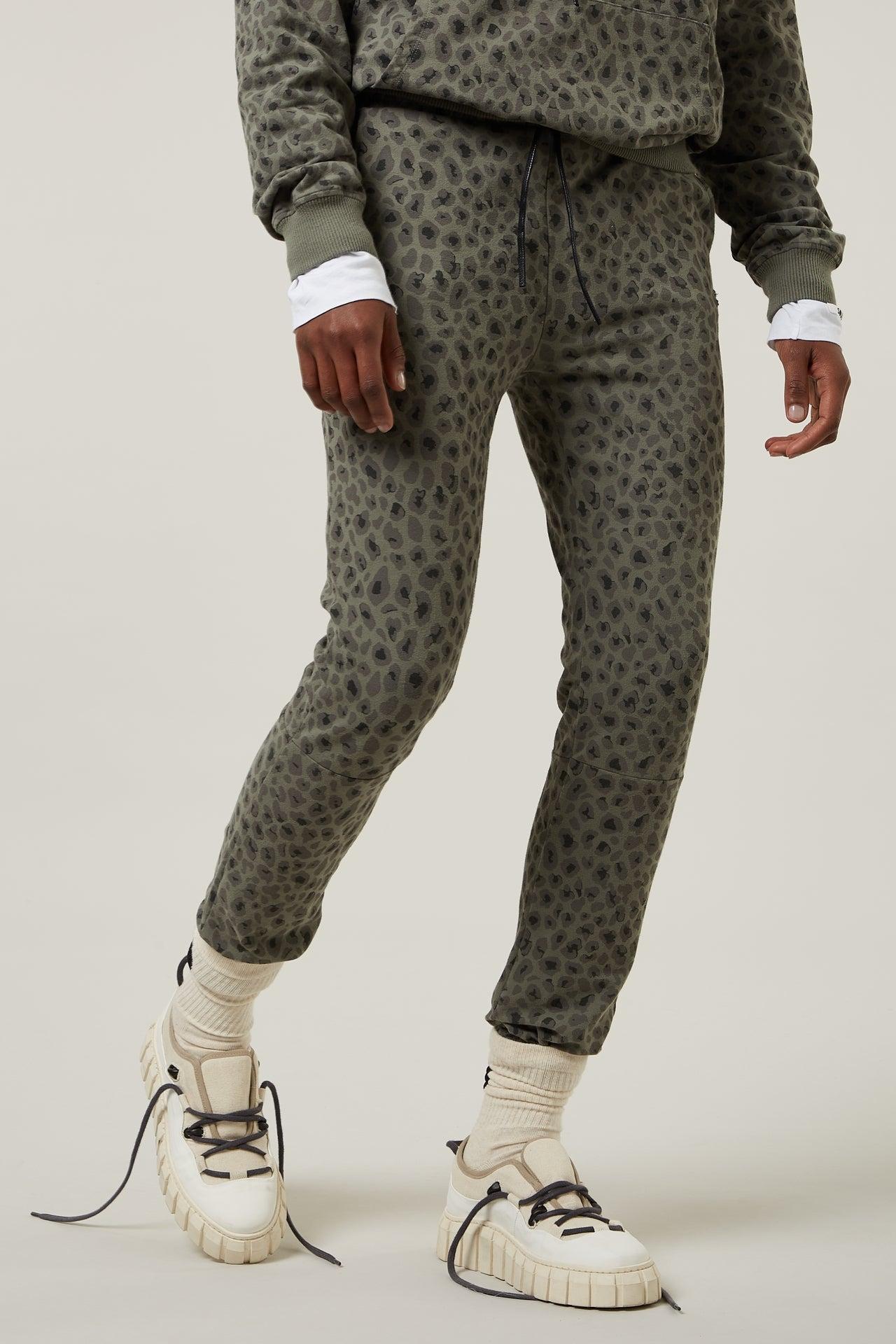 CROPPED JOGGER ARMY LEOPARD