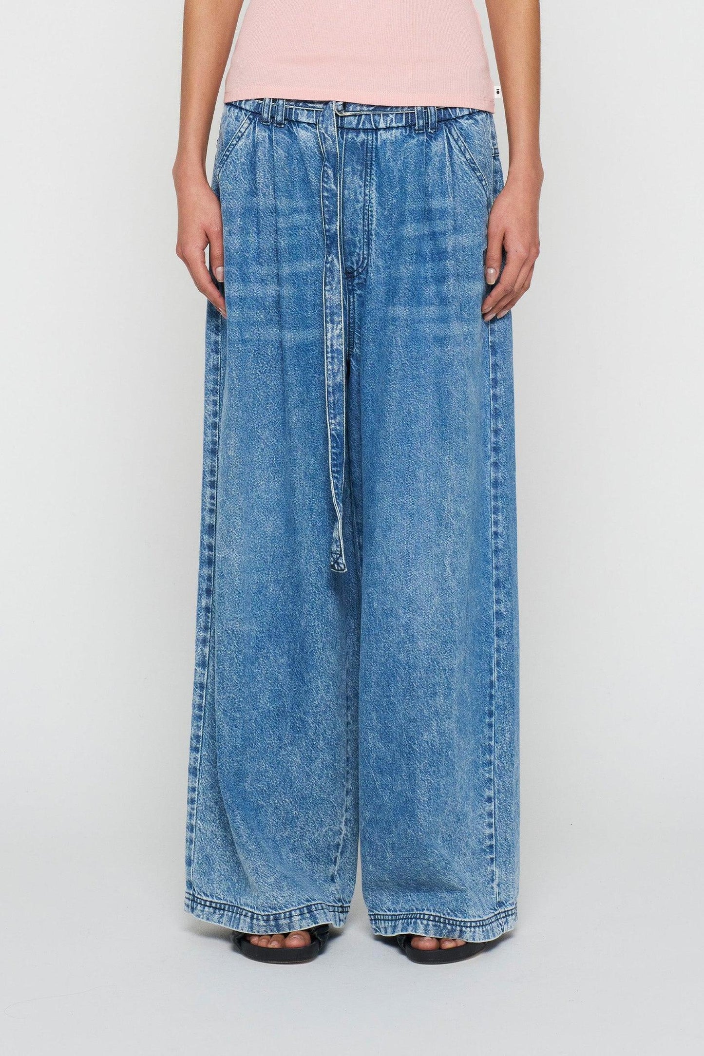 FLOWY DENIM PANTS