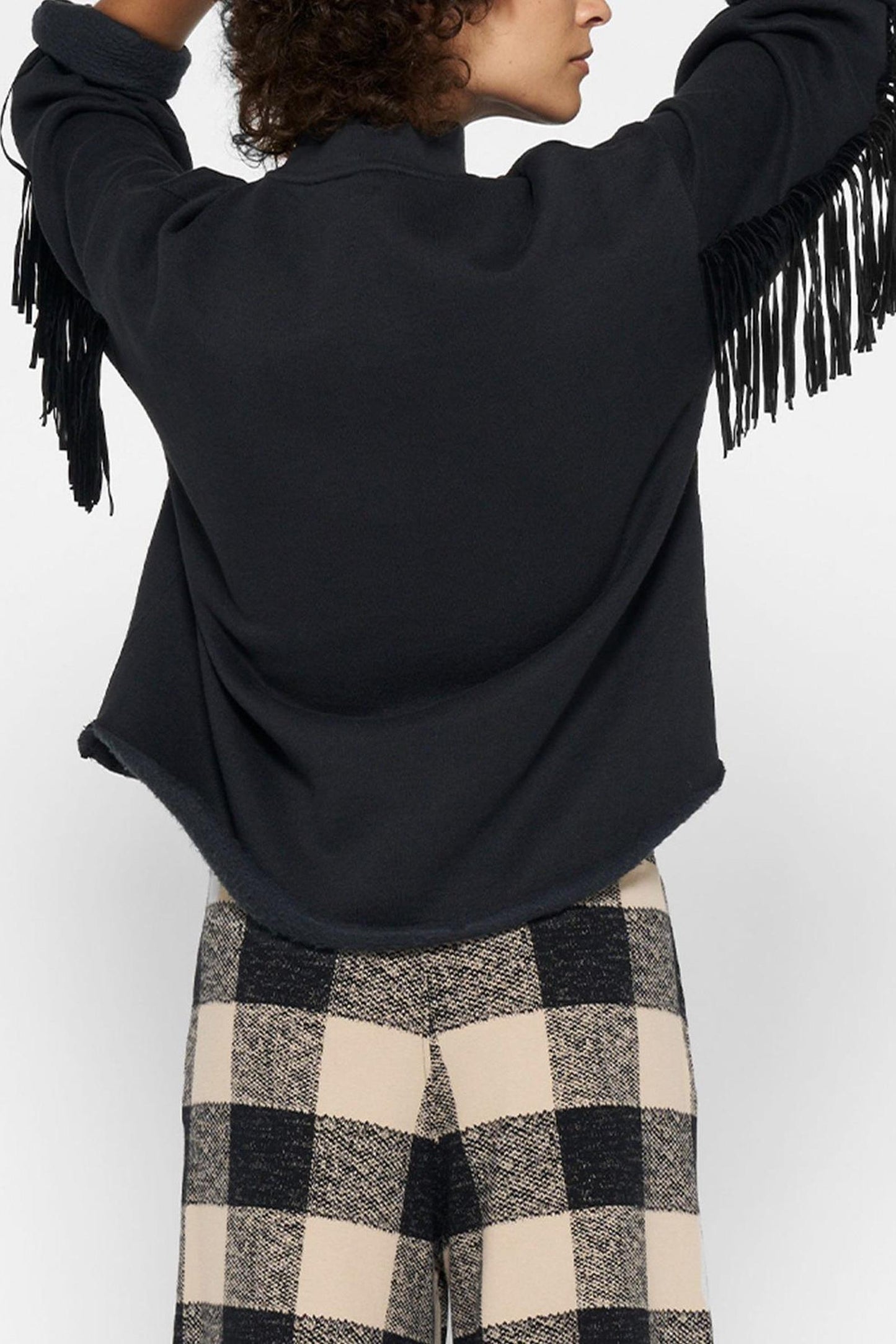 HIGH NECK SWEATER FRINGE