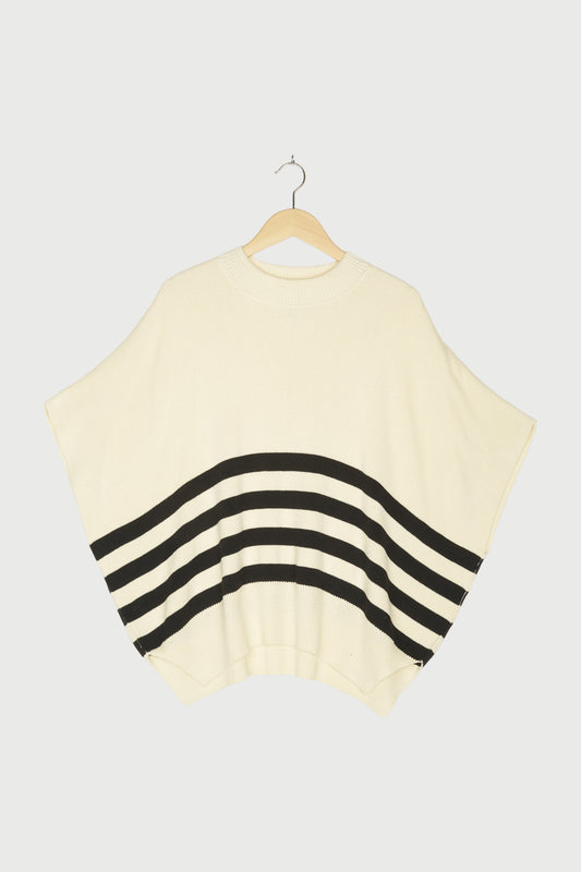 SLEEVELESS SWEATER KNIT STRIPES