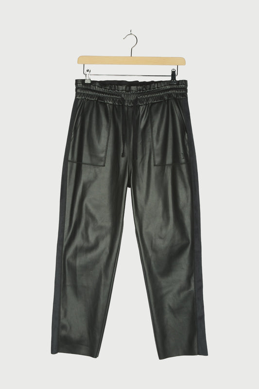 LEATHERLOOK SIDE PANEL JOGGER