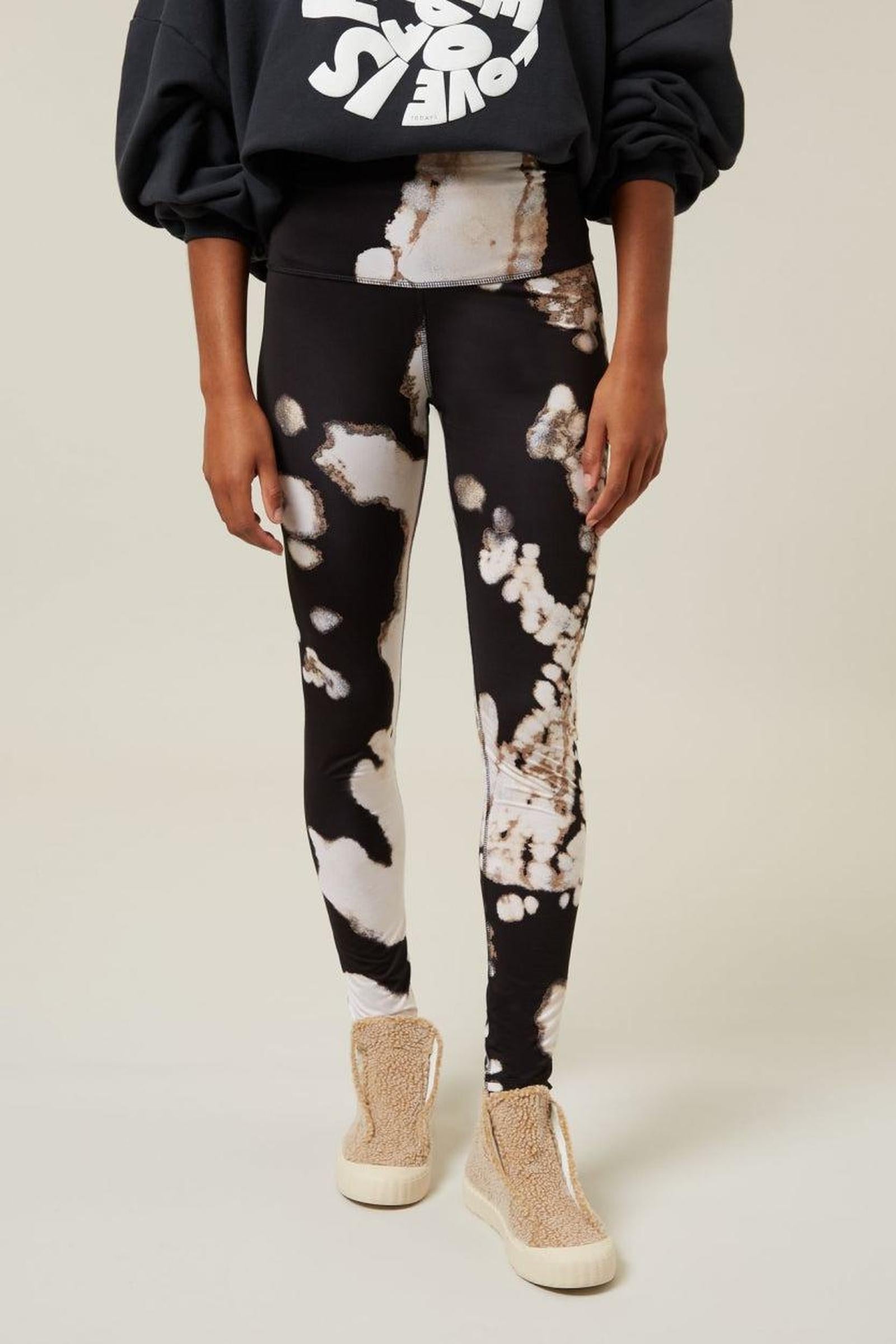 YOGA LEGGINGS BLEACH DYE