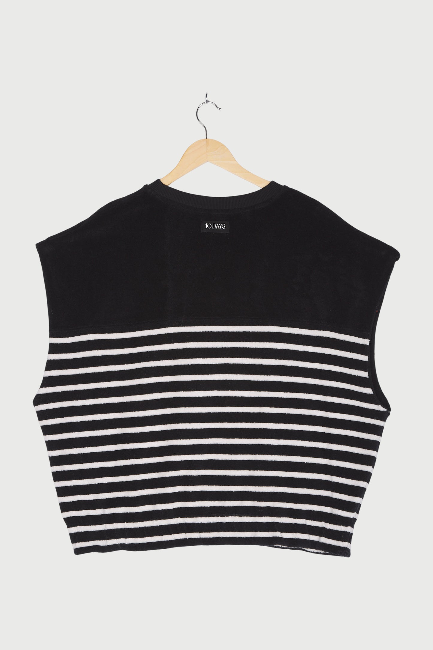 TERRY SLEEVELESS SWEATER STRIPES