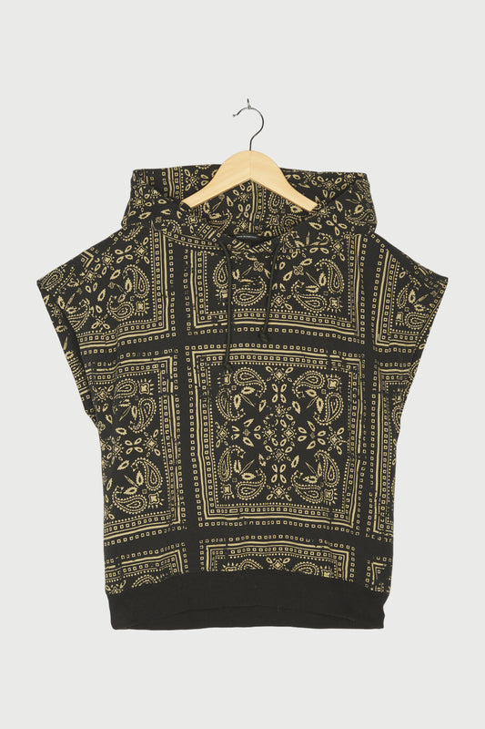 SHORT HOODIE PAISLEY