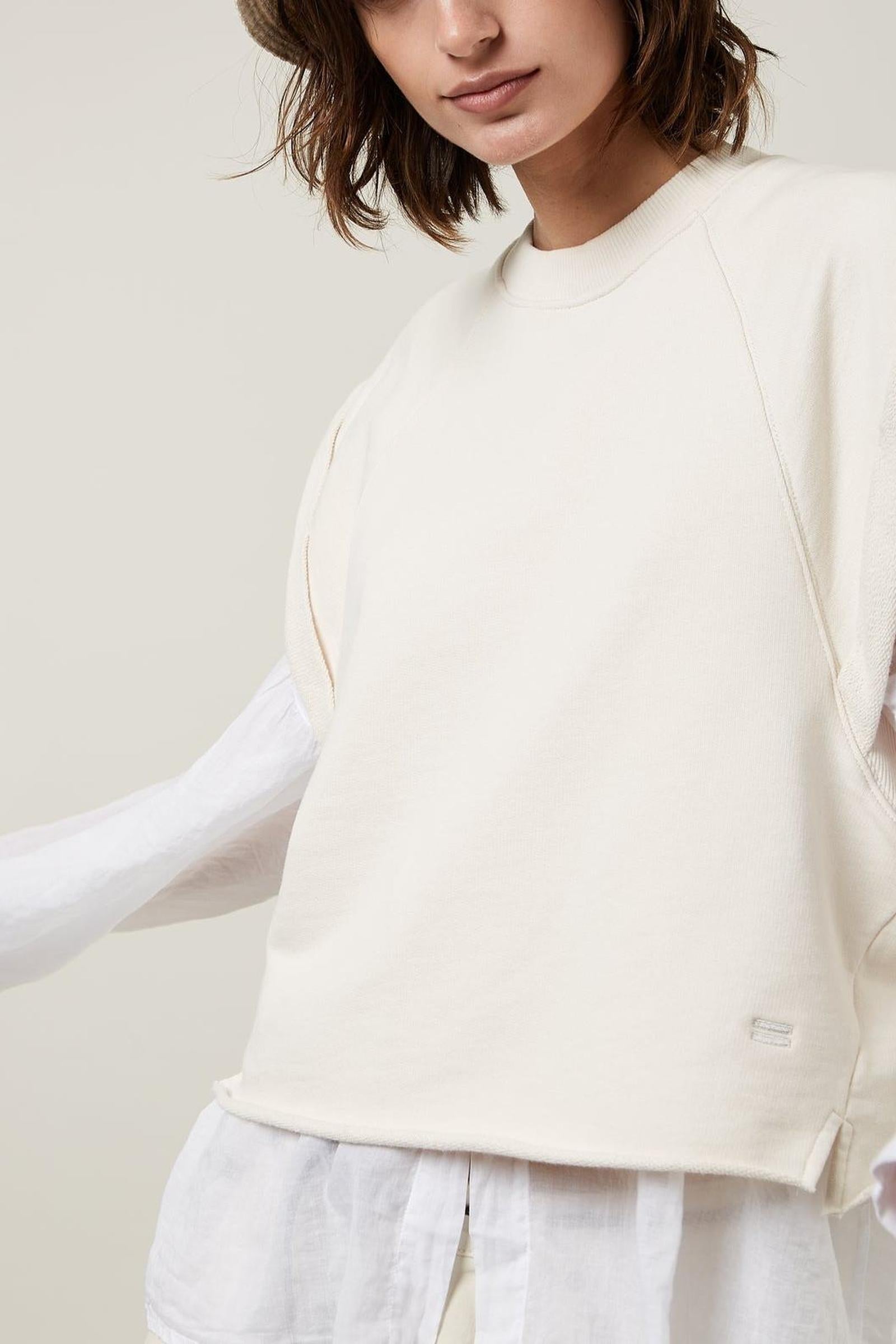 CROPPED SHORTSLEEVE SWEATER