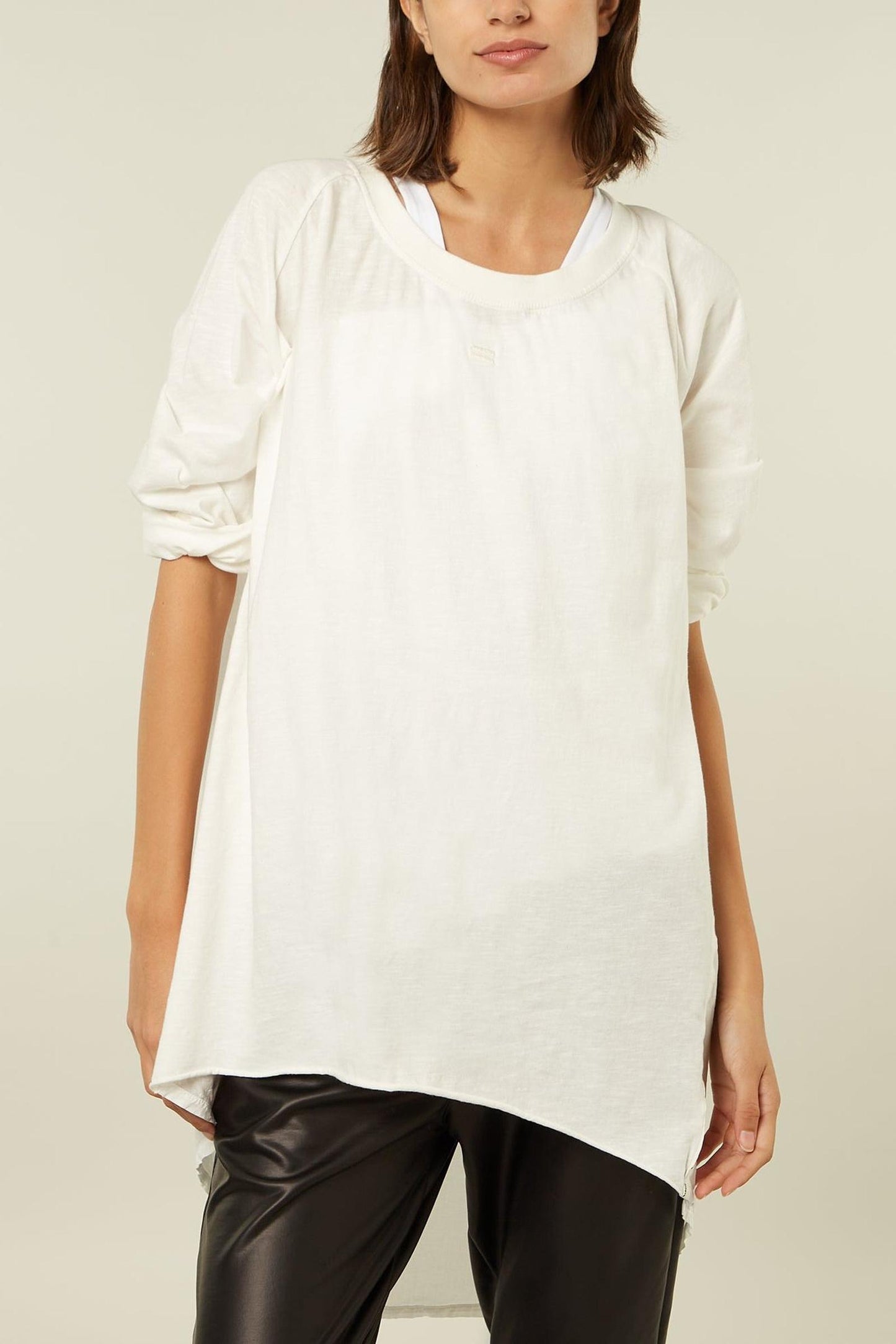 VOILE BACK TUNIC SHIRT