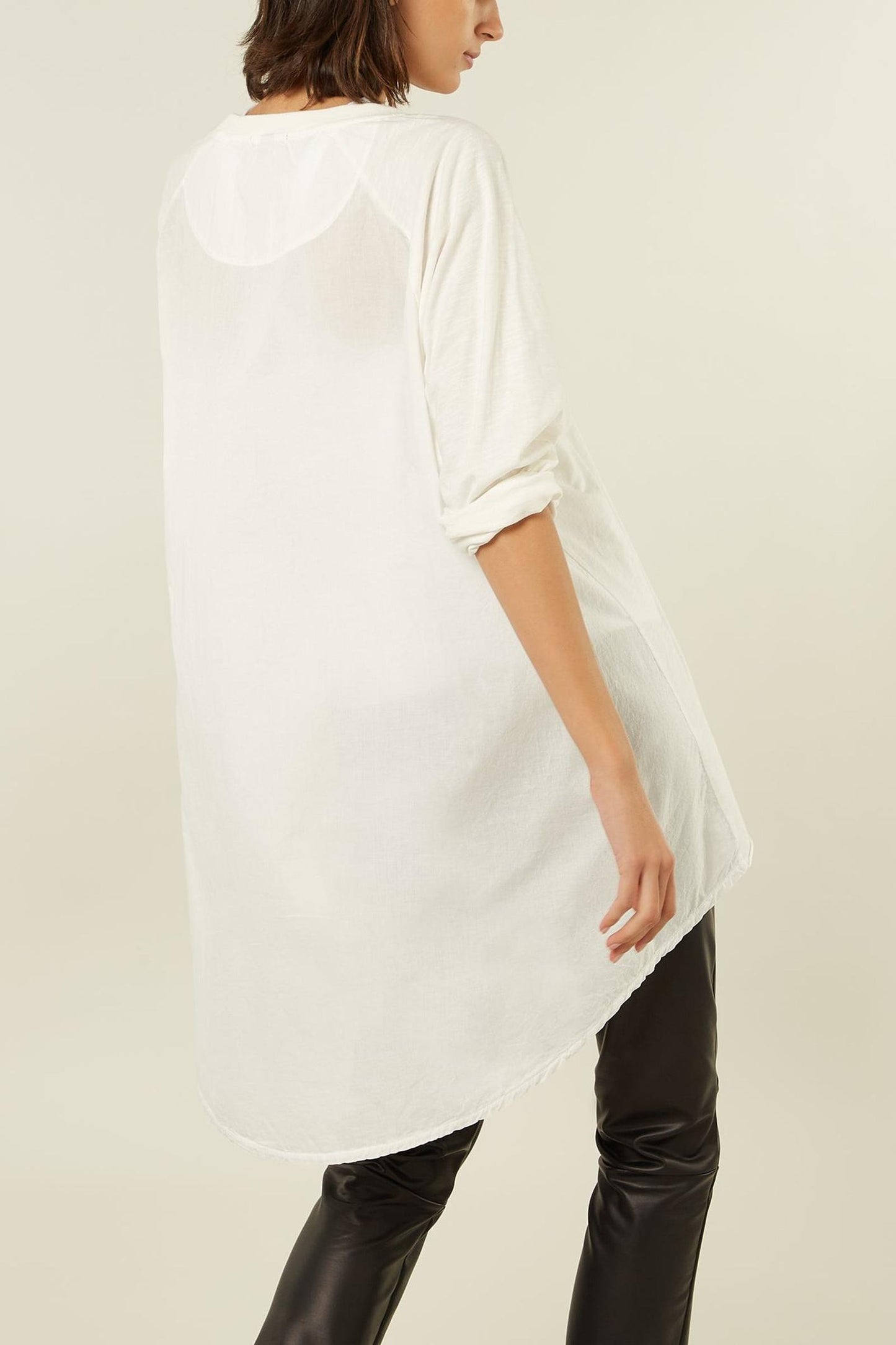 VOILE BACK TUNIC SHIRT