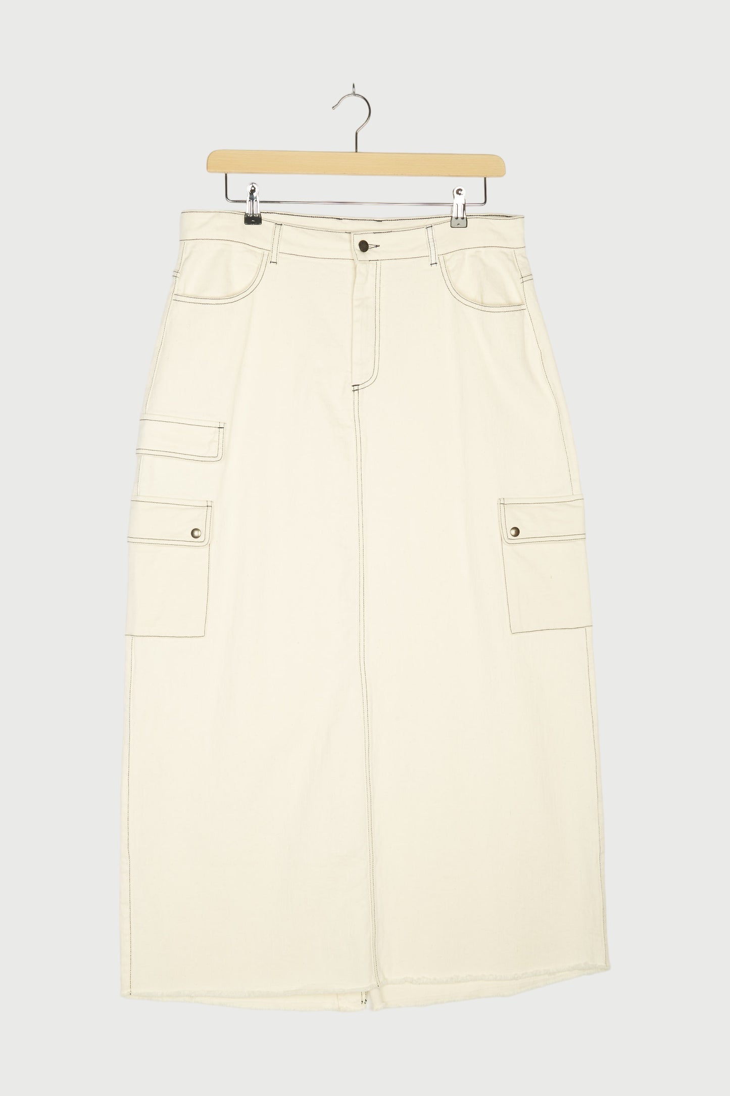 SLUB TWILL SKIRT