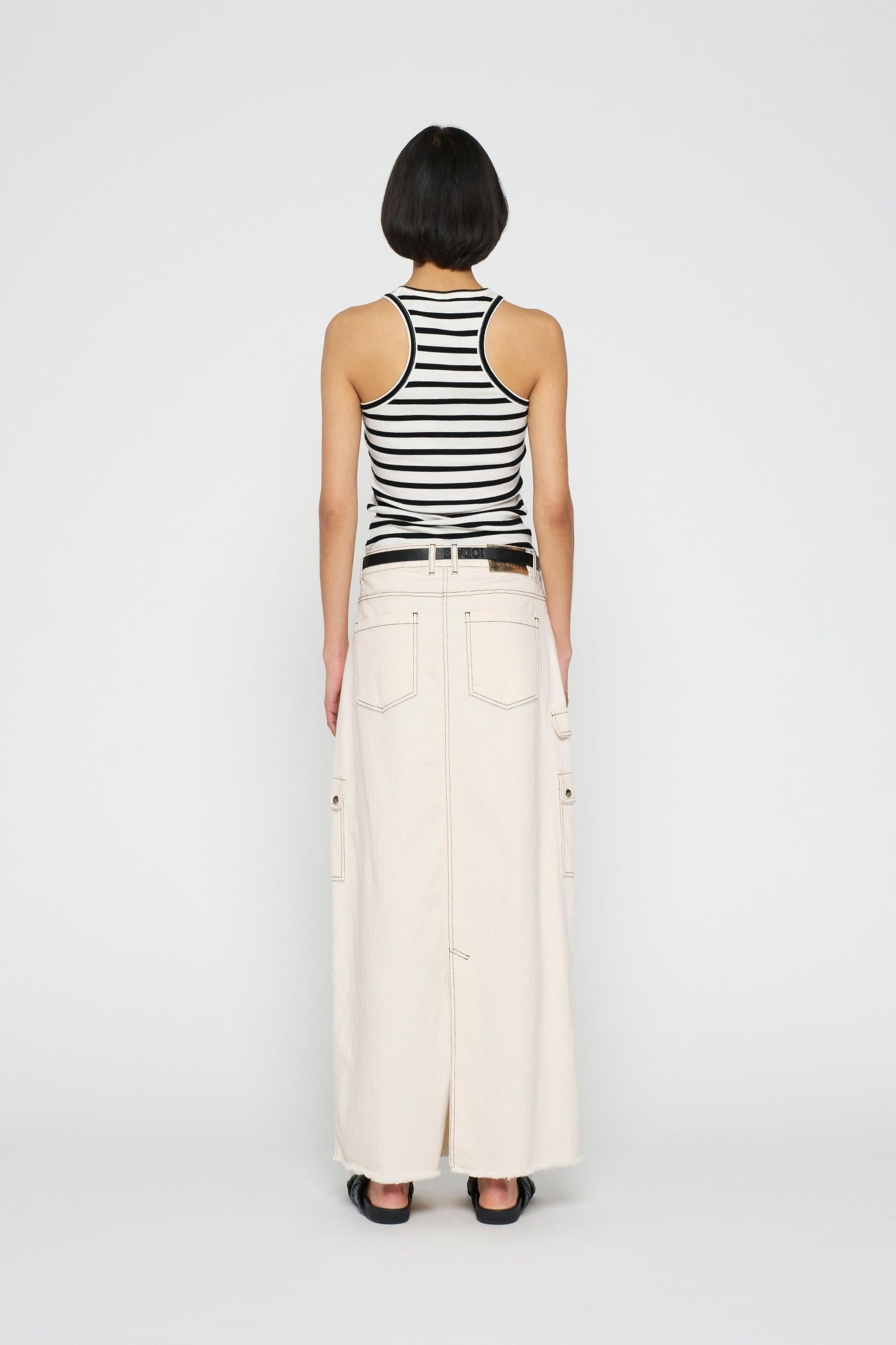 SLUB TWILL SKIRT