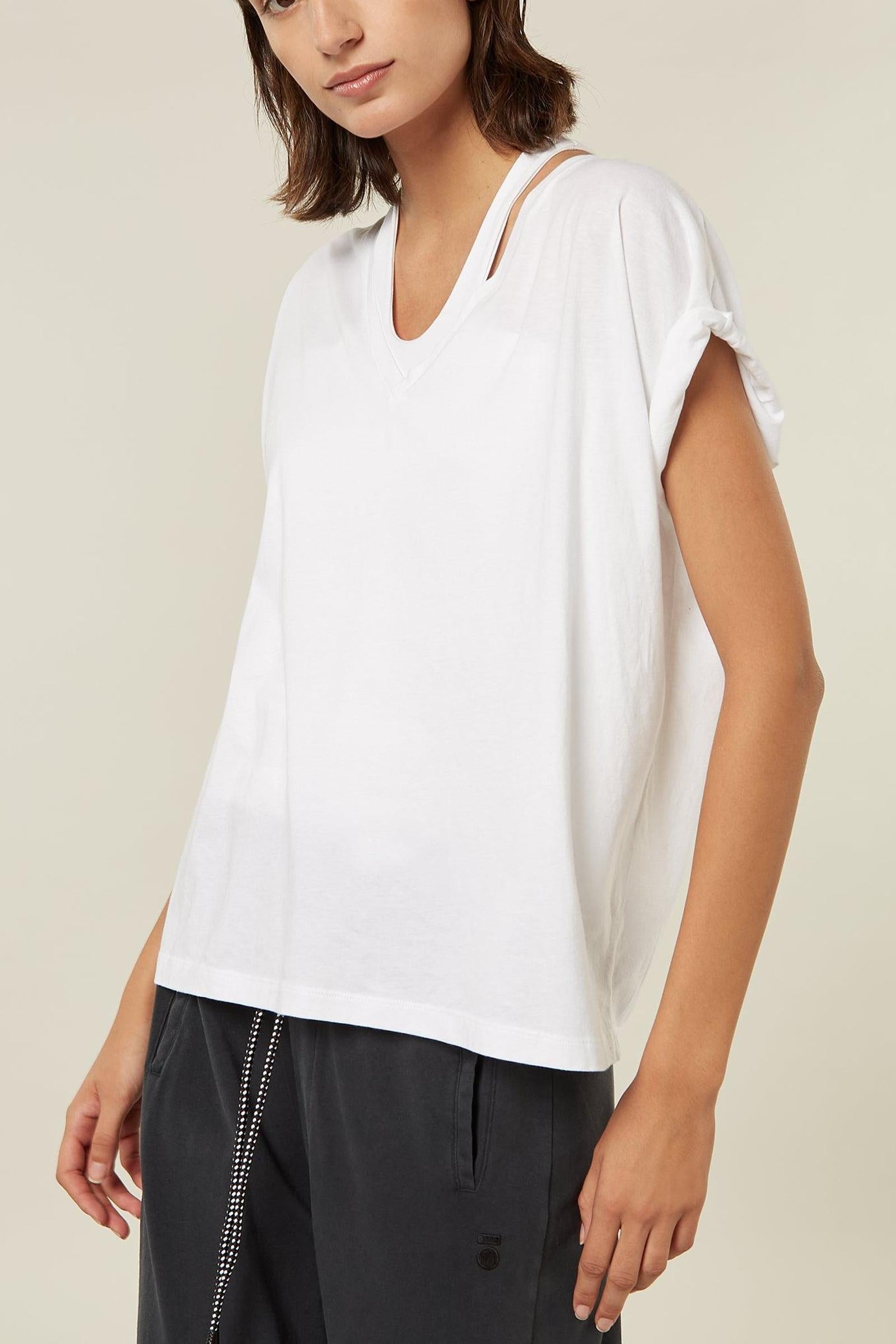 COTTON V-NECK TEE