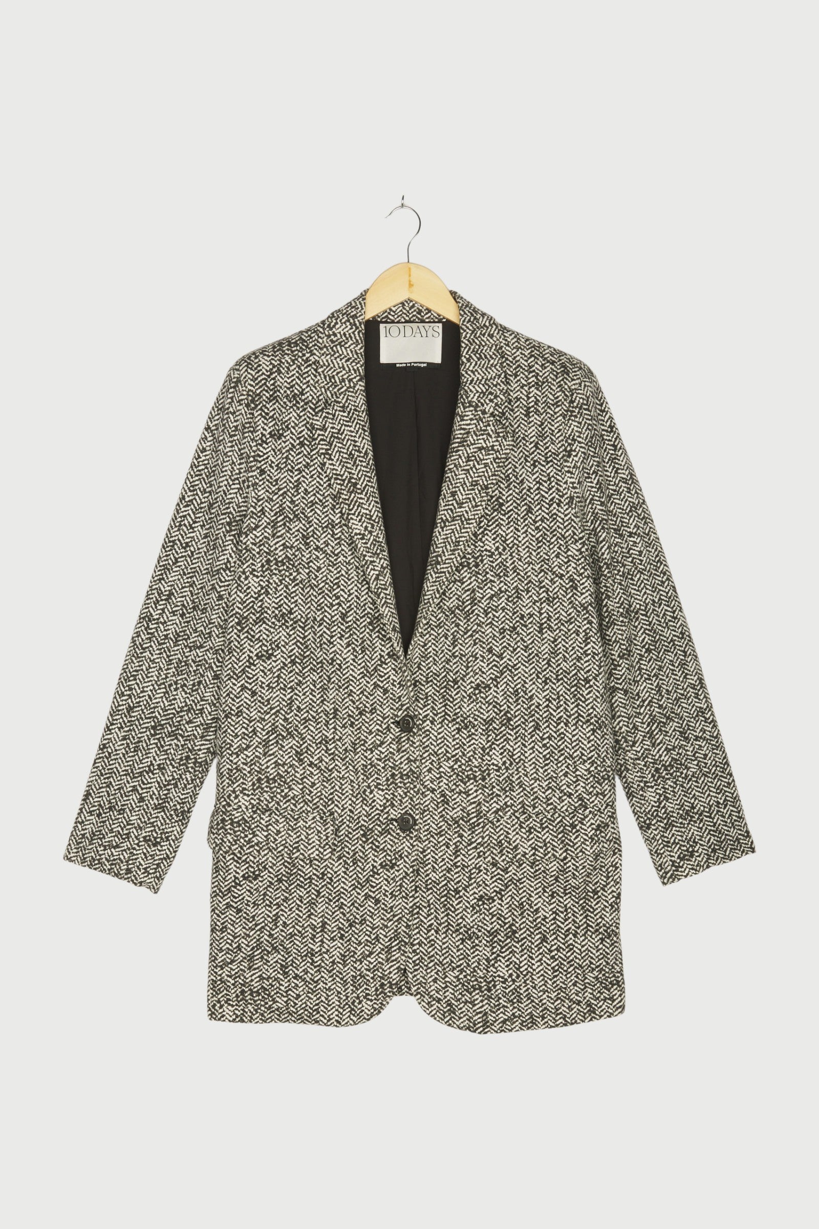 STATEMENT BLAZER HERRINGBONE