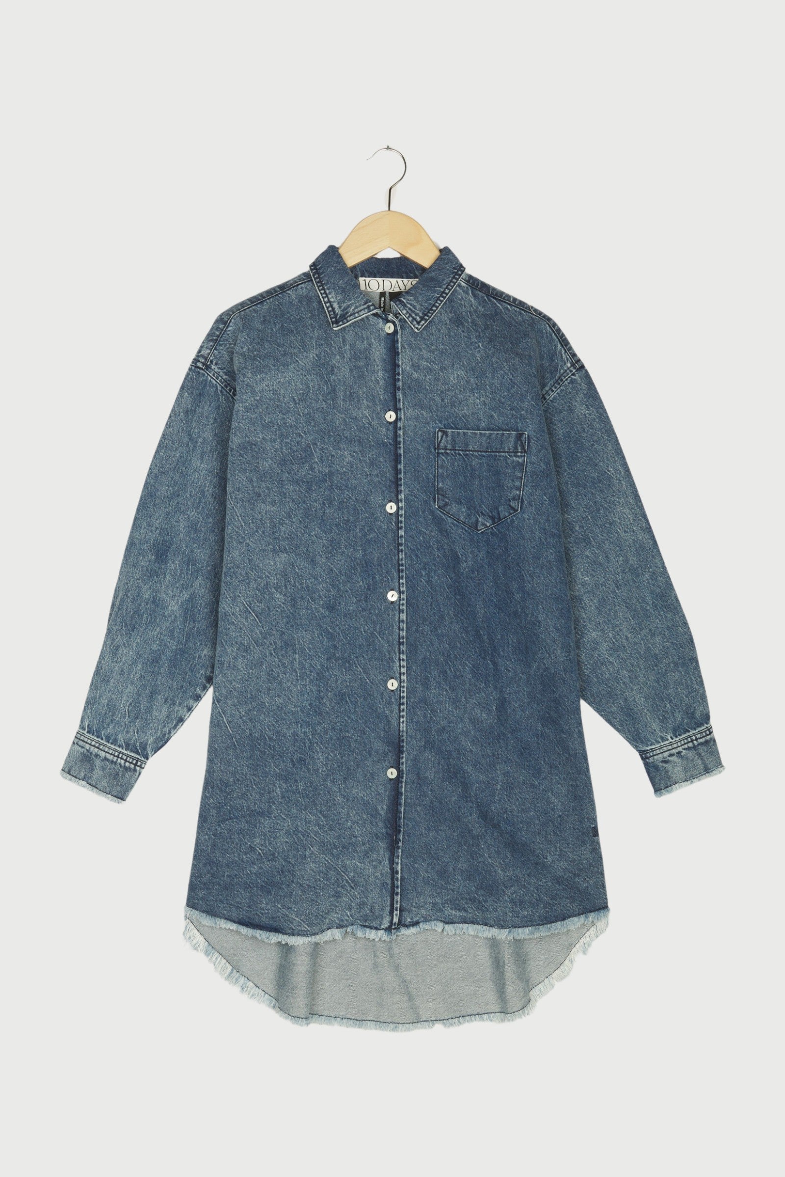 flowy denim shirt