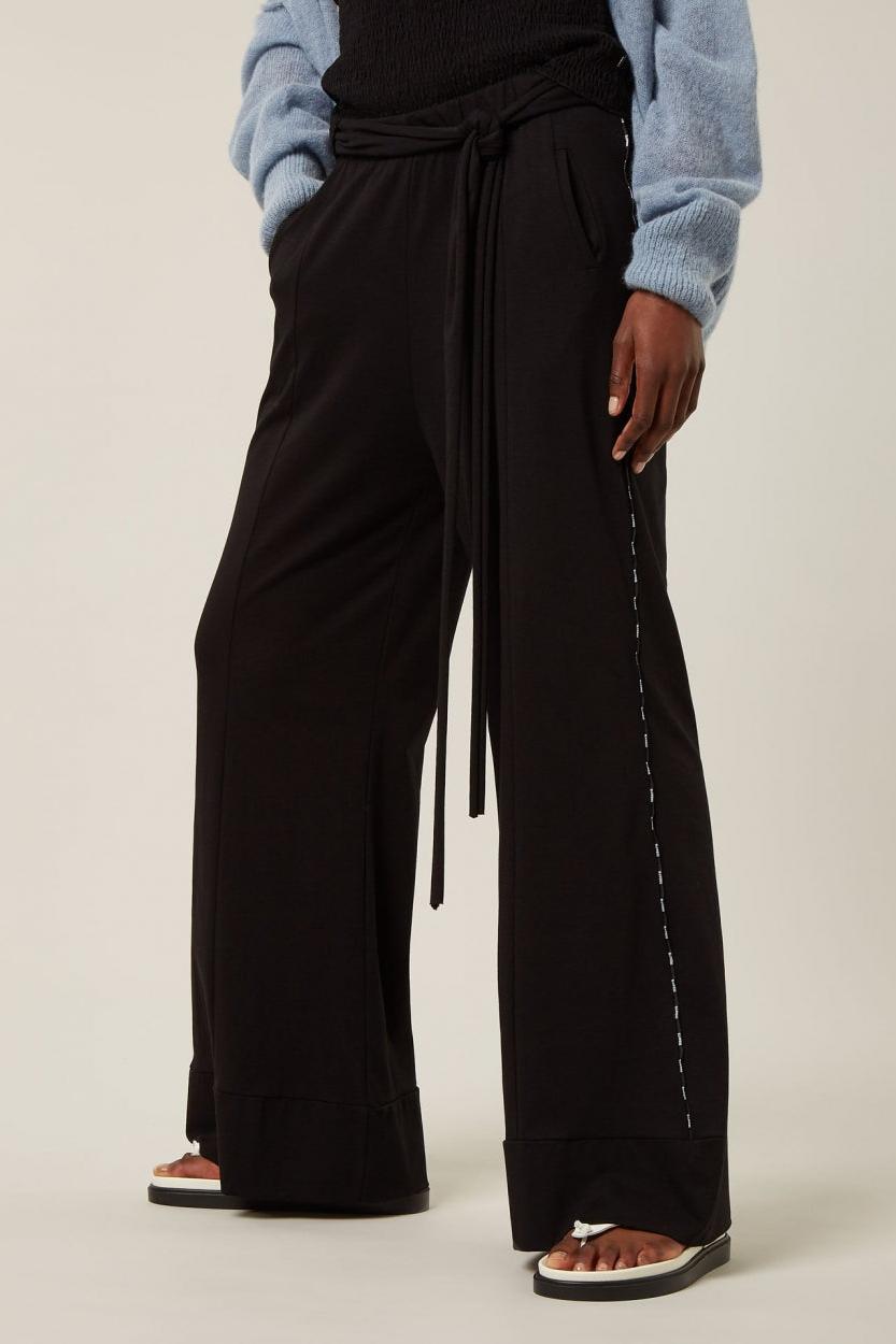 BELTED WIDE PANTS