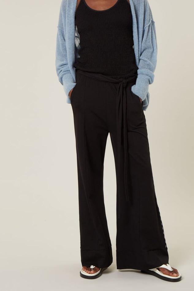 BELTED WIDE PANTS