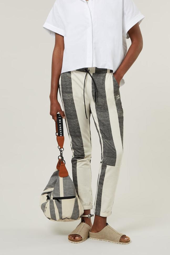 CROPPED JOGGER BLOCK STRIPE