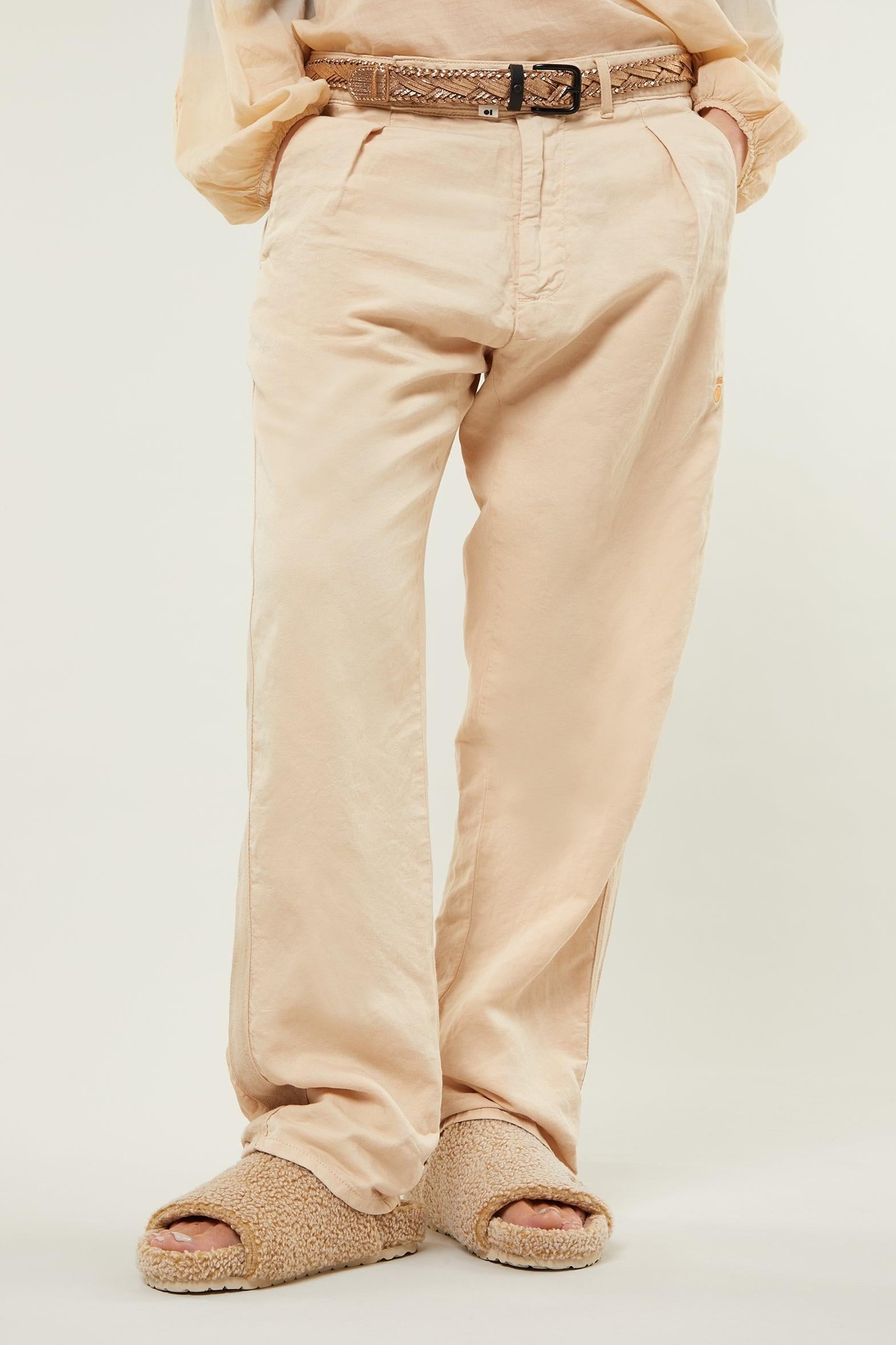 STRAIGHT PANTS SLUB TWILL