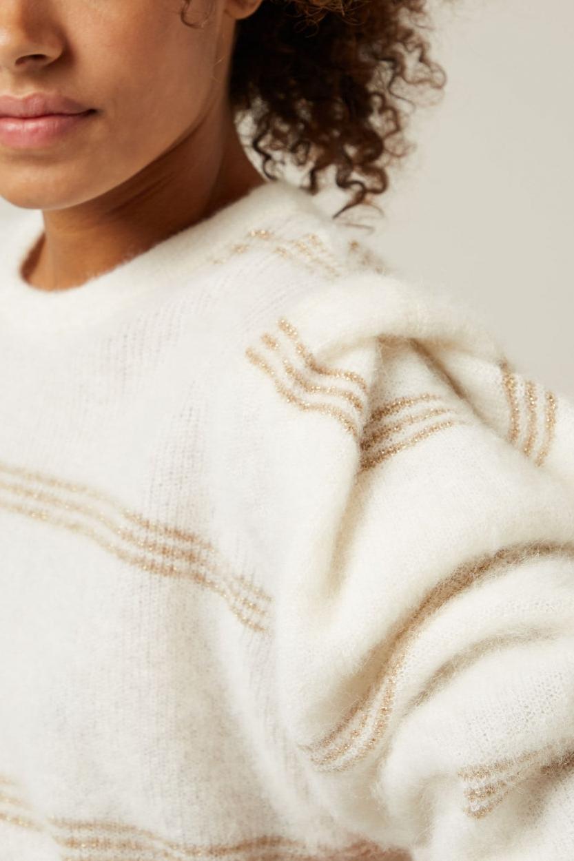 LUREX KNIT SWEATER STRIPES