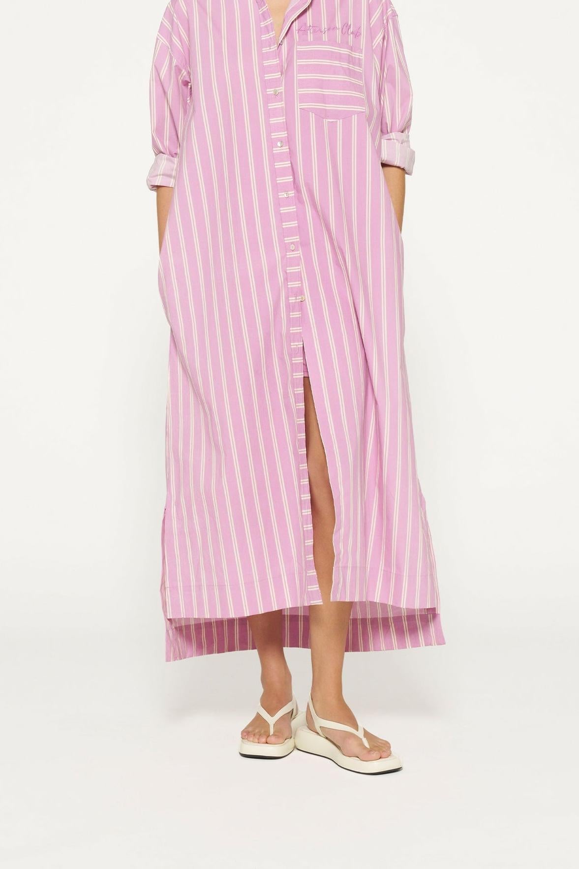 MAXI SHIRT DRESS STRIPES