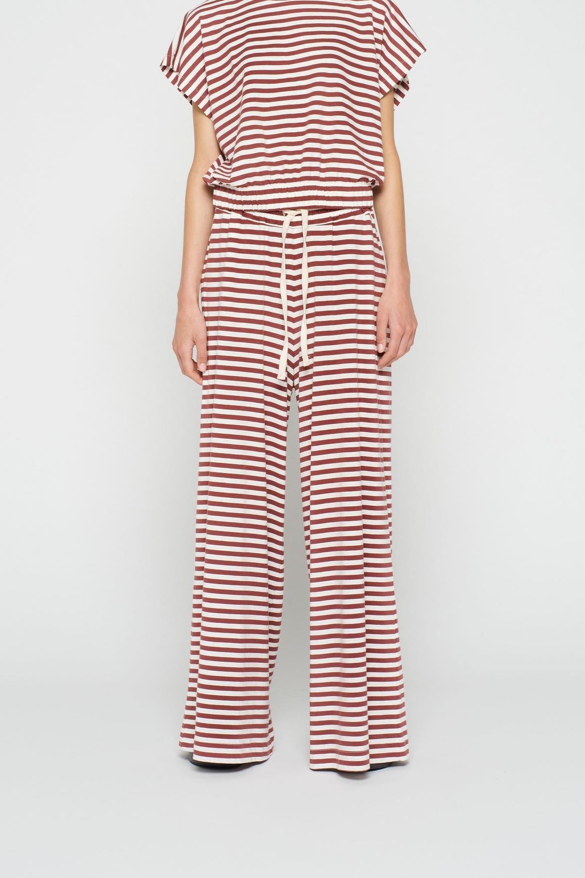 WIDE LEG PANTS STRIPE