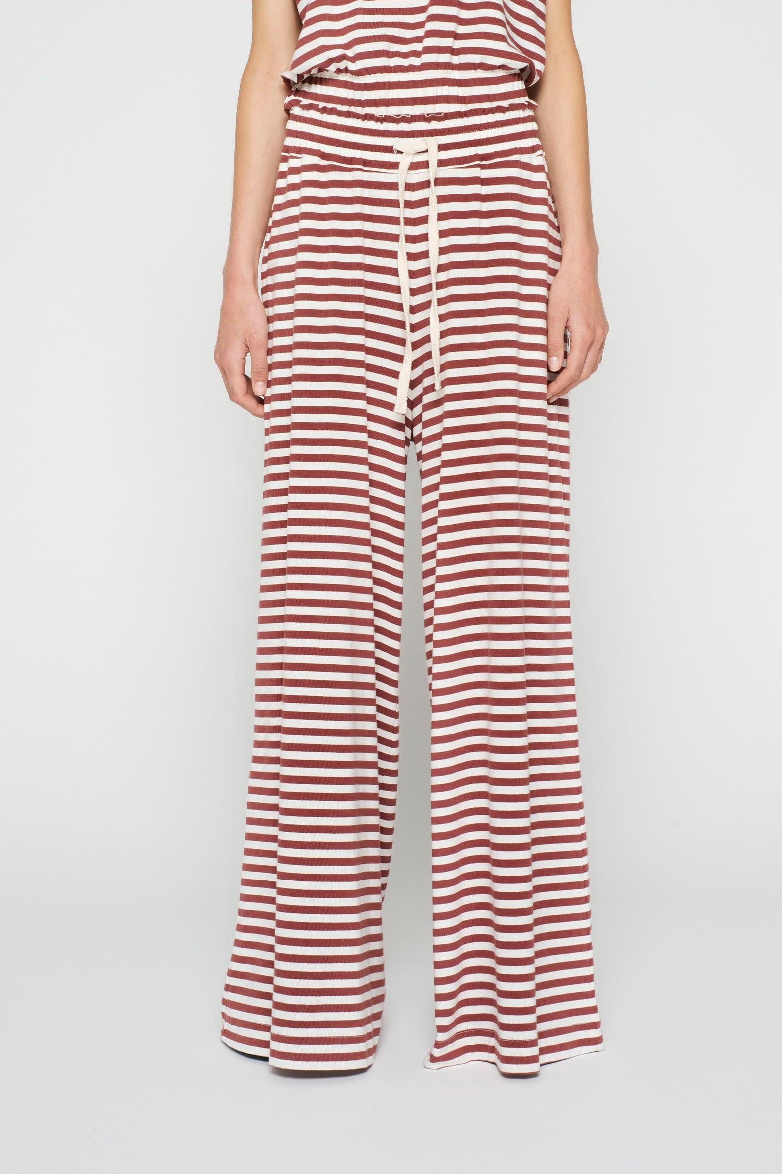 WIDE LEG PANTS STRIPE