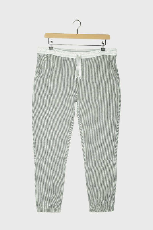 CROPPED JOGGER DENIM STRIPE