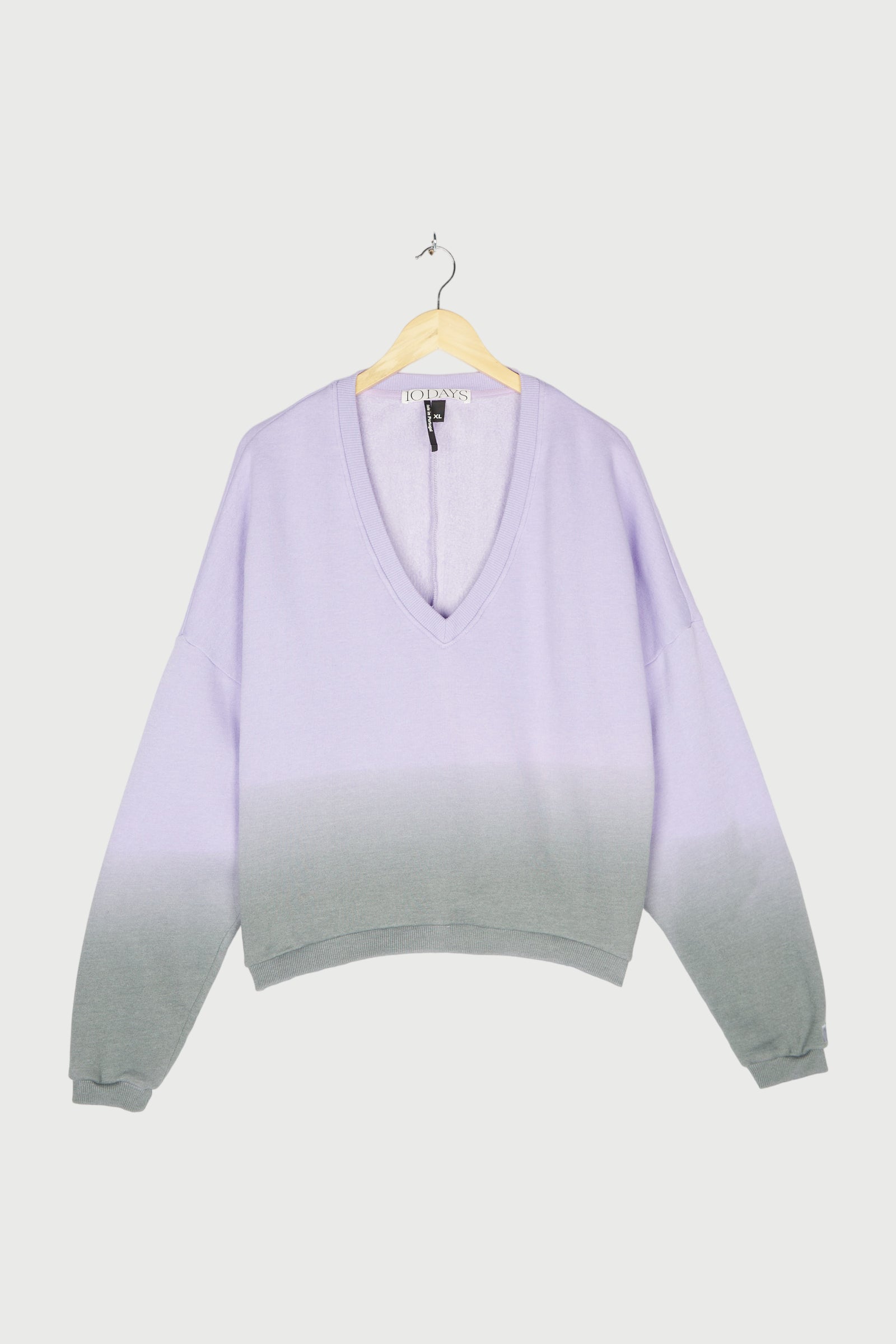 SWEATER FLEECE DIP DYE