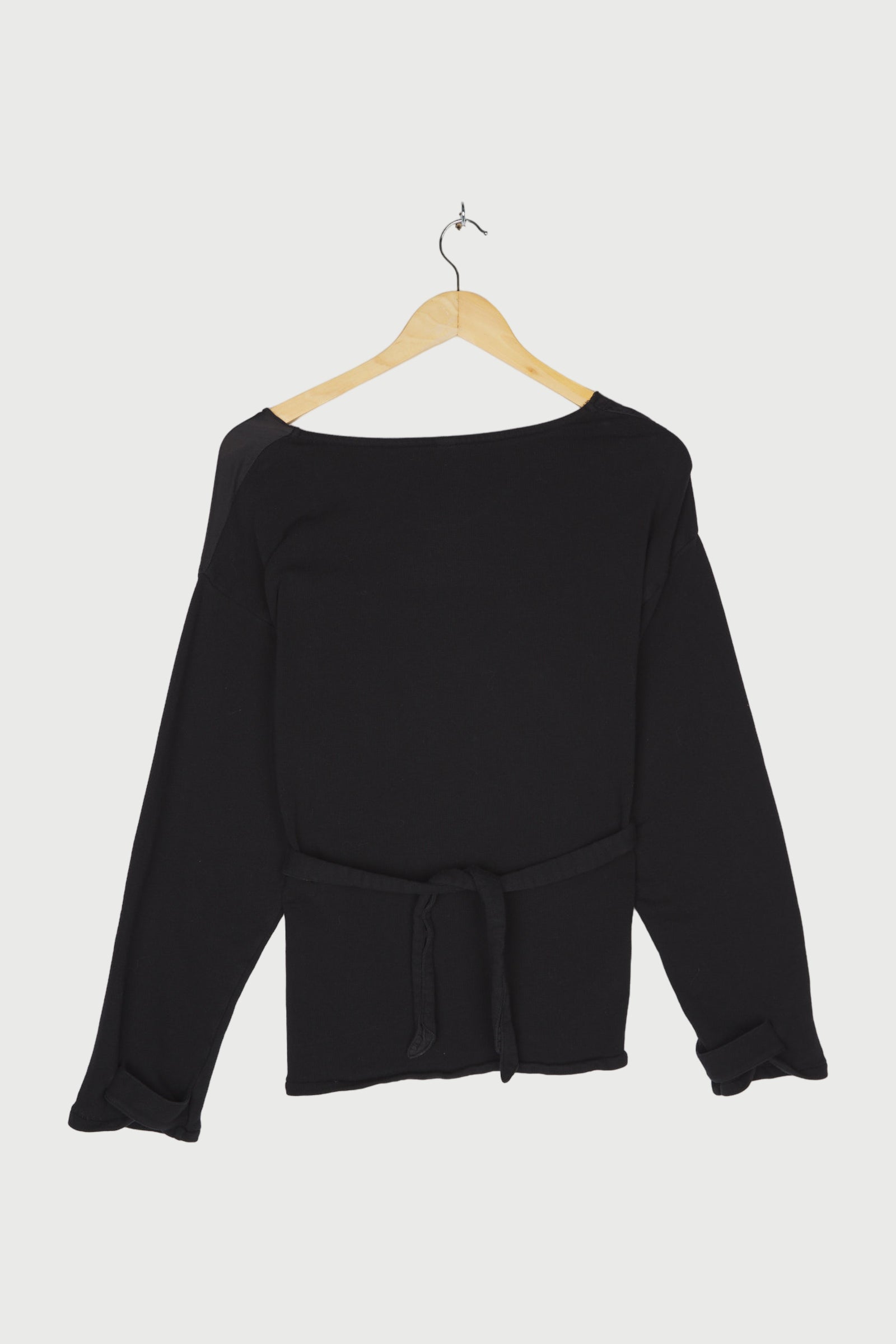 BELTED TOP SILK FLEECE