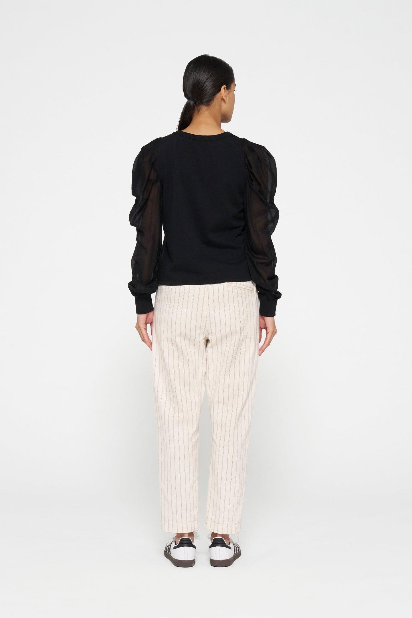 BELTED PANTS PINSTRIPE